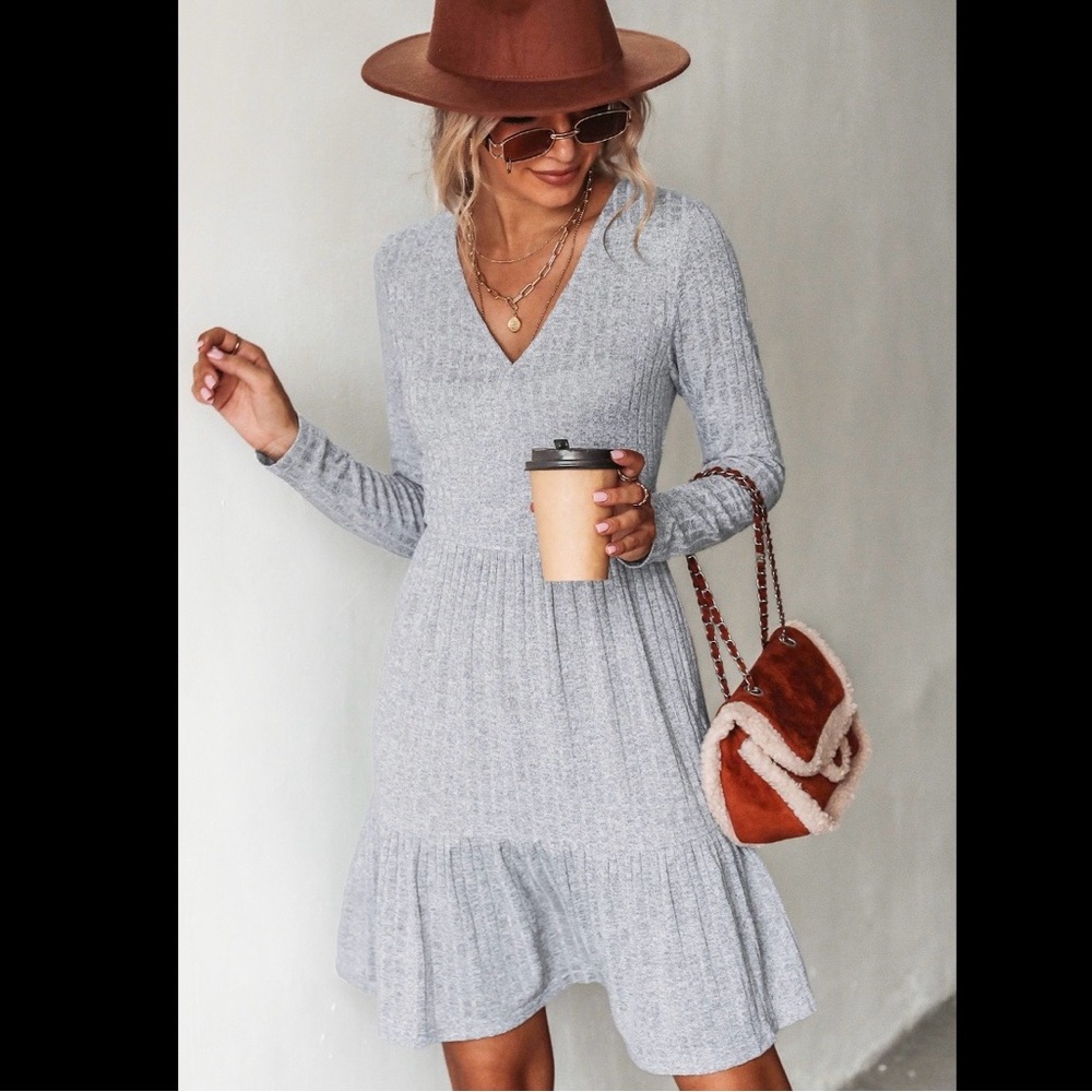 Gray Sweater Dress
